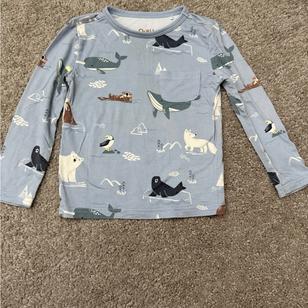 Little Sleepies Artic Animals Pocket Tee